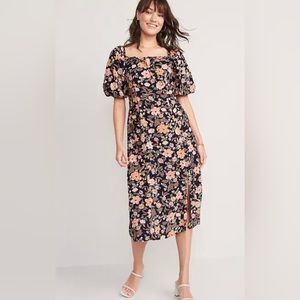 BNWT Old Navy puff sleeve floral dress